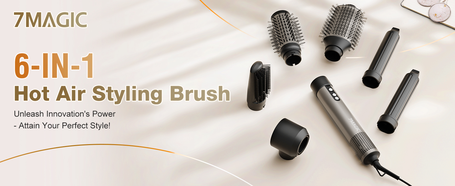 ドライヤーブラシ7MAGIC 6 in 1 Amazon.com : 7MAGIC 6 in 1 Multi Hair Styler Dryer Brush, 110,000